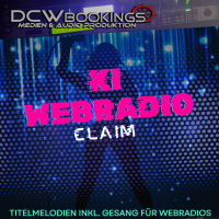 Individuelle KI Radio Claim für Webradios. Titelmelodien