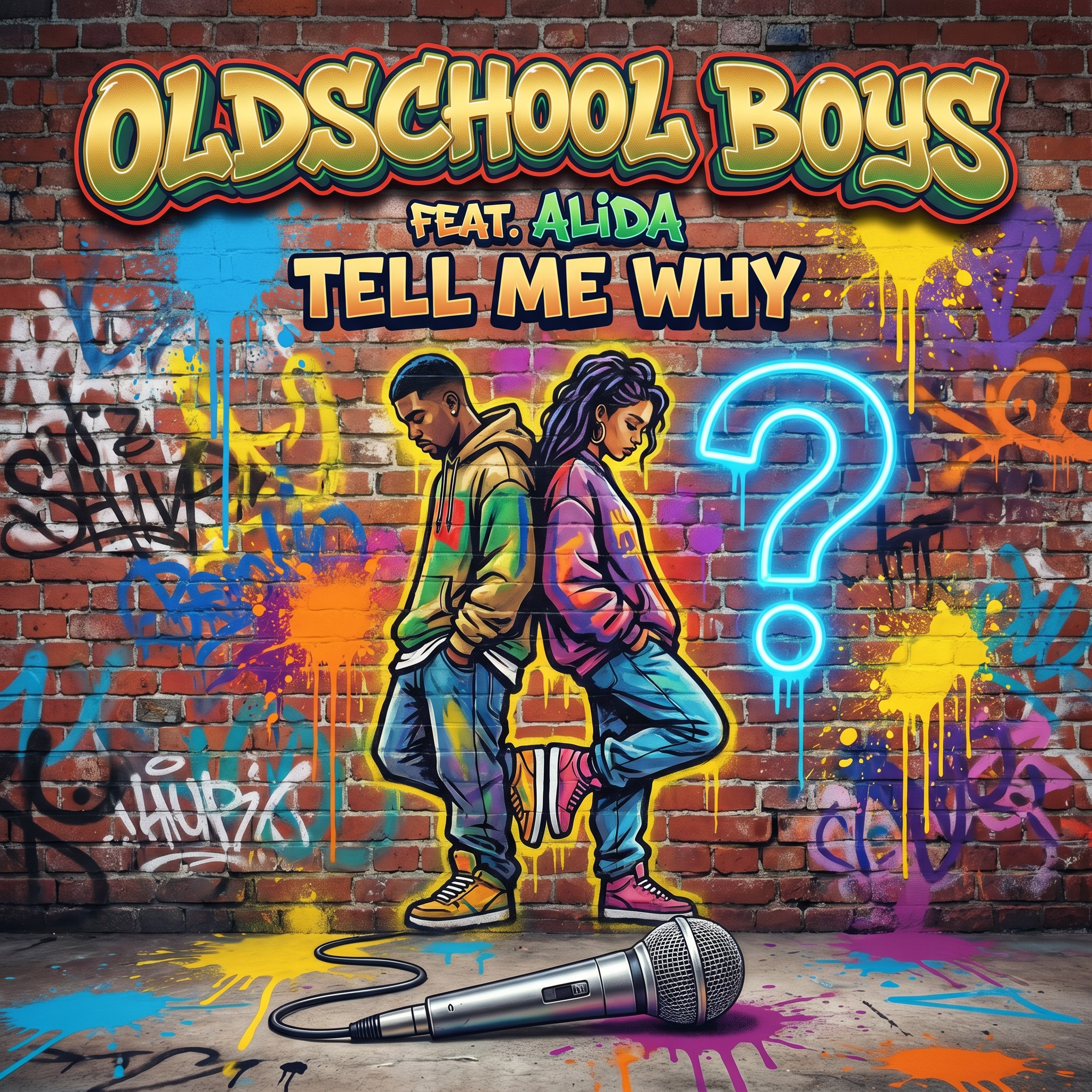 Cover der neuen Single Oldschool Boys feat. Alida 2026 mit Dance Mix, Kowalskis Mix und Radio Edit. GEMAfreie Dance-Musik in MP3 320 KBit/s für Streamer, Gamer, Fans und Schausteller.